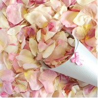 40 CUPS Baby Pink & Cream Mix Freeze Dried Rose Petals